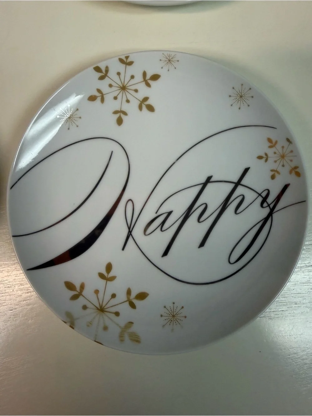 Pier 1 Holiday Wishes 6” Snowflake Appetizer Plates Set of 4